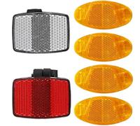 AUXHCYL Réflecteurs pour Rayons de Vélo, Kit de 6 Réflecteurs pour Vélo, Réflecteur de Rayon Avant/Arrière et Orange, Réflecteurs pour Vélo de Course, VTT, Vélo Électrique