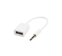 auxiliaire vers USB prise jack audio auxiliaire 3,5 mm mâle vers USB 2.0 femelle câble convertisseur Cordon câble convertisseur pour auto
