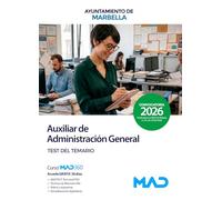 Auxiliar de Administración General del Ayuntamiento de Marbella. Test del temario