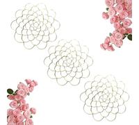 Auxiliaryn Stainless Steel Floral Grid Organizer, Flower Grid for Vase, Flower Arrangement Holder, Flower Frogs for Arrangements Vase, Reusable Floral Grid for Vase Stems Bouquet (Gold - 4in)