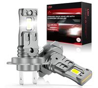 AUXIRACER Ampoule LED H7, puce CSP 6500K 500%, lampe H7 LED automobile feux de route et feux de croisement, ampoule extérieure, remplacement des lampes halogènes et xénon (2 lampes)