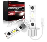 AUXIRACER H3 LED Ampoule, 30000LM H3 LED Lampes de Phares Voiture, 6500K Lumière Blanche, Format Mini 1:1, 50000+ Heures De Vie, Plug and Play, 2 Pièces