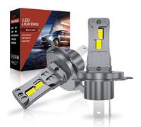 AUXIRACER H4 LED Ampoules améliorées, 1:1 Mini Design 6500K Cool White Light, 80W 400% Ultra Bright, 50000+ Heures de durée de Vie, Pas d'adaptateur nécessaire,2 Set