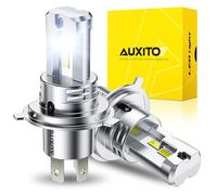 AUXITO Ampoules H4 LED Ultra Puissante,Blanc Froid 6500K,900% Brillance | Éclairage À 360°,Installation Facile,Compatible CANBUS,Sans Interférence Radio,1:1 Taille Halogène,50 000 Heures,Lot de 2