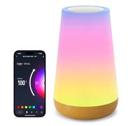 Auxmir Lampe de Chevet Intelligente, Veilleuse Bébé Enfant Compaticle avec Alexa et Google Home, Lmape de Table Connecté WIFI Tactil, Veilleuse LED 256 RVB Dimmable avec Mode Scène pour Salon Chambre