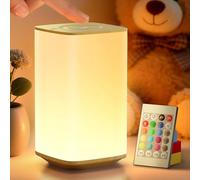 Auxmir Lampe de Chevet Tactile, Veilleuse Bébé LED avec 256 Couleurs RVB Réglables, Lampe de Nuit avec Minuteur, Rechargeable USB 4000mAh pour Enfant Adulte, Crée Ambiance, Chambre Salon Camping