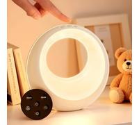 Auxmir Lampe de Chevet, Veilleuse d'allaitement Nuit, Veilleuse LED Tactile avec 13 Couleurs RGB, Rechargeable USB, Lampe de Chevet sans Fil Télécommande pour Chambre Eanfant Salon Camping