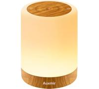 Auxmir Lampe de Chevet, Veilleuse LED avec Lumière Chaude et 256 Couleur RVB Changeantes, Lampe Ambiance avec Minuteur, Veilleuse Nuit Tactile Rechargeable USB pour Chambre Enfant, Salon, Camping