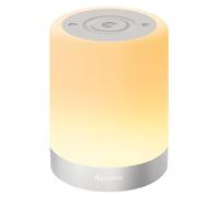 Auxmir Lampe de Chevet, Veilleuse LED avec Lumière Chaude et 256 Couleur RVB Changeantes, Lampe Ambiance avec Minuteur, Veilleuse Nuit Tactile Rechargeable USB pour Chambre Enfant, Salon, Camping