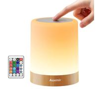 Auxmir Lampe de Chevet, Veilleuse LED pour Enfants, Lampe Nuit Tactile à Intensité Variable, Télécommande, Rechargeable USB, Cadeau pour Enfant/Adulte