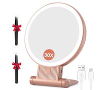 Auxmir Miroir de Maquillage Grossissant LED Rechargeable 30X/1X