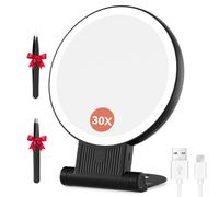 Auxmir Miroir de Maquillage Grossissant LED Rechargeable 30X/1X
