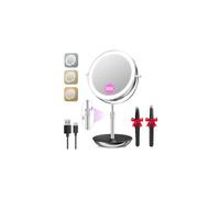 Auxmir Miroir Grossissant Lumineux 9", Batterie 3000mAh, Hauteur Réglable