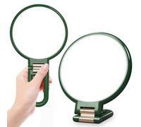 Auxmir Miroir Grossissant x30 à Main, Double Face 30X/1X, Pliable à Suspendre Avec Poignée Confortable Pour Voyage, Maquillage, Rasage - Vert