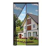 Auxmir Moustiquaire Porte Fenêtre Épaisse 70x200cm Maille Très Fine Dense, Moustiquaire Porte Fermeture Aimantée Magnétique Automatique, Rideaux Anti Mouches et Insect, Bande Adhésive Sans Perçage