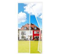 Auxmir Moustiquaire Porte Fênetre Magnétique 80x200cm, Rideau Anti Mouches Aimantée Maille Ultra Fine, Moustiquaire Baie Vitree Coulissante Sans Perçage avec Ruban Adhésif, Fermeture Automatique