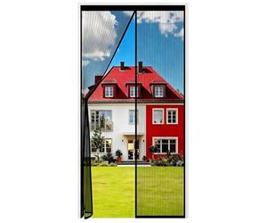 Auxmir Moustiquaire Porte Fênetre Magnétique 90x190cm, Rideau Anti Mouches Aimantée Maille Ultra Fine, Moustiquaire Baie Vitree Coulissante Sans Perçage avec Ruban Adhésif, Fermeture Automatique