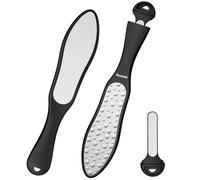 Auxmir Râpeuse Pieds Manuelle Double Face, Râpe Pieds Élimine en Douceur la Peau Dure ou Morte, Lime à Pied Professionnelle en Acier Inoxydable, Outil de Pédicure Callosités Lavable et Réutilisable