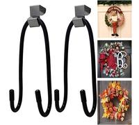 AUXPhome Lot de 2 crochets de suspension réglables en métal pour couronne de porte - Pour décoration de Noël - Jusqu'à 9 kg