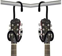 AUXPhome Lot de 2 supports de guitare portables noirs avec rembourrage en caoutchouc antidérapant - Guitare non incluse