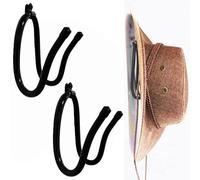 AUXPhome Lot de 2 supports muraux pour chapeaux de cowboy - Facile à installer - Vis incluses - Facilement réglable - S'adapte à n'importe quel chapeau