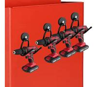 AUXPhome Lot de 4 crochets magnétiques solides pour garage, rangement d'outils électriques, utilitaires pour perceuse électrique, outils de jardin, tuyau, panneau perforé, garage, atelier