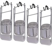 AUXPhome Lot de 4 supports de rangement muraux pour chaise, organiseur pliable et cintre, organisateur d'outils de garage pour la maison