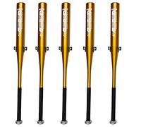 AUXPhome Lot de 5 supports muraux verticaux en caoutchouc pour batte de baseball, softball, support mural - Peut contenir 5 battes - Facile à installer - Matériel inclus - Pas de batte