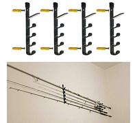 AUXPhome Perfect Fishing Rod Rack - Support de rangement horizontal pour 10 cannes à pêche Support mural pour contenir jusqu'à 10 cannes à pêche W Vis - Pas de canne à pêche