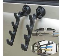 AUXPhome Support de canne à pêche réglable avec ventouses pour voiture/camion/SUV et camionnettes/verre lisse, peut contenir jusqu'à 4 cannes à pêche - pour garder vos cannes à pêche en sécurité
