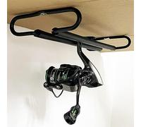 AUXPhome Support de rangement moulinet de pêche en métal pour garage, cabine et sous-sol, peut contenir 3 moulinets de pêche