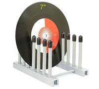 AUXPhome Support de rangement pour disques vinyles - Gris - Silicone - 6 albums LP (17,8 cm et 30,5 cm) - Adaptable aux différents formats de disques