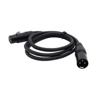 AUXSL Lot de 5 câbles hybrides DMX, 1 m, 3 broches pour signal DMX | Câble combiné portable en métal - Impédance - 110 ohms - Bords sûrs pour tables de mixage, appareils photo et microphones
