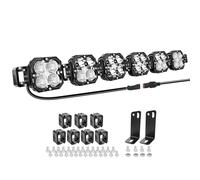 AUXTINGS 102 cm Barre lumineuse LED 180W avec câblage,droite courbée réglable,12V/24V faisceau large et spot tout-terrain 4x4 étanche antibrouillard pour véhicule 4x4 UTV SUV camion tracteur remorque