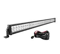 AUXTINGS 106.68cm 42 pouces 240W LED Light Bar Spot Flood Combo Beam Lampe de travail à LED hors route avec kit de faisceau de câblage pour tout-terrain 4x4 Atv Utv