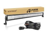 AUXTINGS 108 cm 540W Triple rangée 7D Barre Lumineuse LED de Travail Spot inondation Combo Faisceau DC 12V-24V 6000K Offroad Véhicules 4x4 ATV Utvs