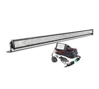 AUXTINGS 127 cm Droit Barre lumineuse 648W Feux Antibrouillard LED avec 12V télécommande stroboscopique Kit de câblage 6000K 3 Rangées Etanche LED Projecteur pour Voiture Camion Tracteur 4X4,IP67