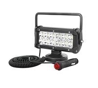 AUXTINGS 18 cm 27W Portable LED lumière de travail Offroad Spot Light interrupteur allume-cigare avec support de base magnétique pour voiture remorque tracteur camion ingénierie maintenance camping