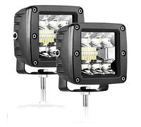 AUXTINGS 2 PCS 7.8cm 42W rampe de phare led,12V 24V lampe de travail led, projecteurs lumière feux de travail pour offroad Voiture camions SUV ATV 4x4 tracteur bateau,6000K feu antibrouillard