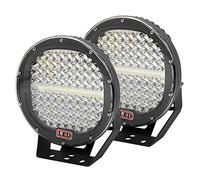 AUXTINGS 2 pièces 9 pouces 294W LED Pods Light Bar Noir Rond 24000Lm Étanche Spot Faisceau Led Lumière de Travail Hors Route Lumières Conduite Lumière pour Camion SUV ATV Tracteur Bateau