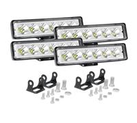 AUXTINGS 4 Pièces 15cm Phare de Travail LED 18W Projecteur LED Voiture 12V 24V Etanche IP67 Spot Feux Antibrouillard LED 1800lm Feux de Travail pour Voiture Camion Tracteur SUV Bateau