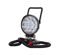 AUXTINGS 4 pouces rond Portable LED lumière de travail 42W Offroad Spot Light interrupteur allume-cigare avec support de base magnétique pour remorque tracteur camion ingénierie maintenance camping