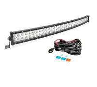 AUXTINGS 42 Pouces 240W incurvé Mince LED Light Bar Flood Spot ComboWork Light Feux de Route Fog Lamp Éclairage Tout-Terrain avec kit de câblage