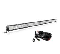 AUXTINGS 52 Pouces 675W Barre de lumière LED Lentille Spot Passon Feuille Triple Ligne de la Ligne de plongée en Ligne avec kit de Harnais câblage pour la Route Hors Route ATV AWD SUV 4WD 4x4 Pickup