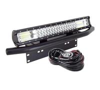 AUXTINGS 56 cm 324W LED Bar à barres de lumière Spot Point avec kit de harnais de câblage + support de fixation de plaque d'immatriculation pour voiture camion VTT SUV 4x4 JP Tracteur bateau, 12V 24V