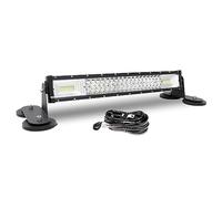 AUXTINGS Barre d'éclairage à LEDs courbée de 22 Pouces avec Support magnétique, kit de câblage 12V, Lampe de Travail 270W à Triple rangée de Spots pour Voiture Camion SUV 4x4 remorque, 6000K