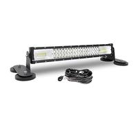 AUXTINGS Barre Lumineuse à LEDs de 56 cm 22 Pouces avec Support magnétique, kit de câblage 12V, projecteur à 3 rangée de 270W pour Car Off Road Truck SUV 4x4 Trailer, 6000K