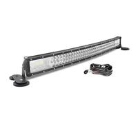 AUXTINGS Barre Lumineuse Courbe à LEDs de 82 cm avec Support magnétique,kit de câblage 12V, Lampe de Travail 405W à Triple rangée de Faisceaux Lumineux pour Voiture Camion SUV 4x4 remorque, 6000K