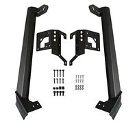 AUXTINGS Barre lumineuse de travail à DEL droite de 52 pouces en acier Métal Pare-brise supérieur Support de fixation JP JL avec cornières inférieures pourWrangler JL 2018 2019