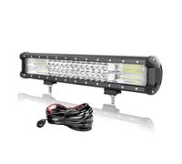 AUXTINGS Barre lumineuse LED de 46 cm 252W à triple rangée de faisceau de faisceau de faisceau de câblage pour camions, SUV, ATV, UTV, bateau, etc.